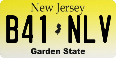 NJ license plate B41NLV