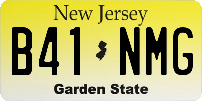 NJ license plate B41NMG