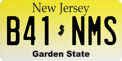 NJ license plate B41NMS