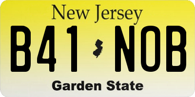 NJ license plate B41NOB