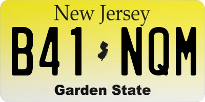 NJ license plate B41NQM