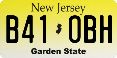 NJ license plate B41OBH