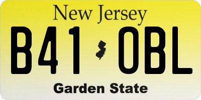 NJ license plate B41OBL