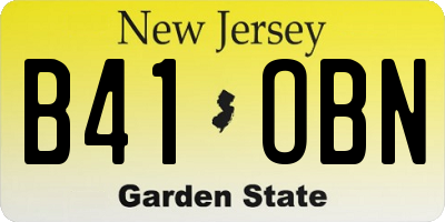 NJ license plate B41OBN