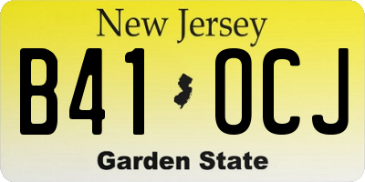 NJ license plate B41OCJ