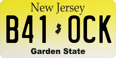 NJ license plate B41OCK