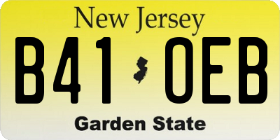 NJ license plate B41OEB