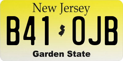 NJ license plate B41OJB