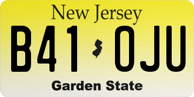 NJ license plate B41OJU