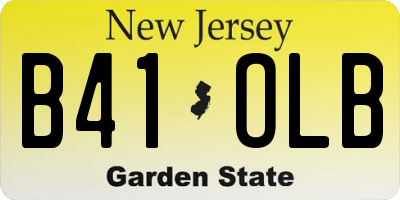 NJ license plate B41OLB