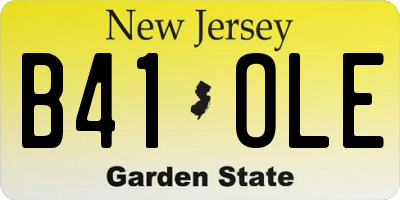 NJ license plate B41OLE