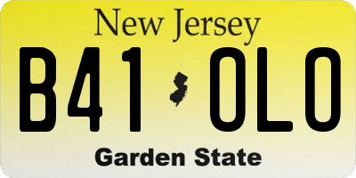 NJ license plate B41OLO