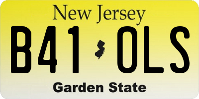 NJ license plate B41OLS