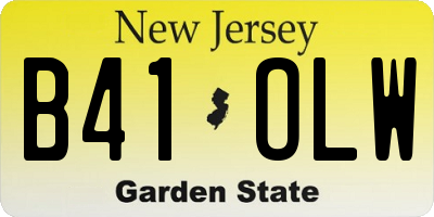 NJ license plate B41OLW