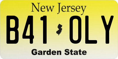 NJ license plate B41OLY