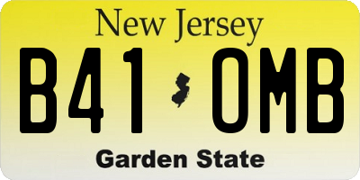 NJ license plate B41OMB