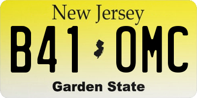 NJ license plate B41OMC