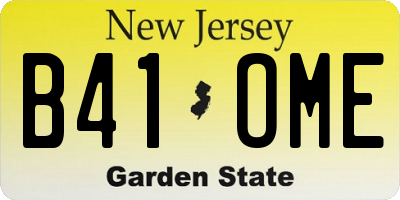 NJ license plate B41OME