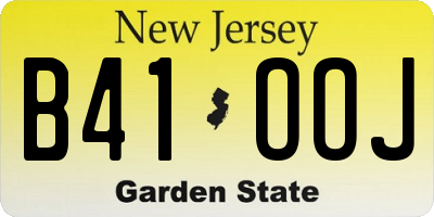 NJ license plate B41OOJ