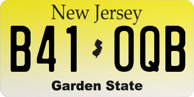 NJ license plate B41OQB