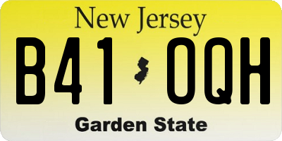 NJ license plate B41OQH