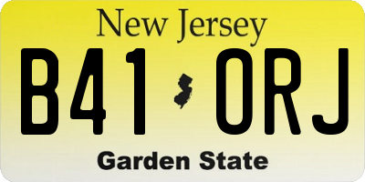 NJ license plate B41ORJ