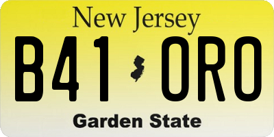 NJ license plate B41ORO