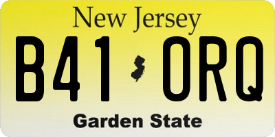NJ license plate B41ORQ