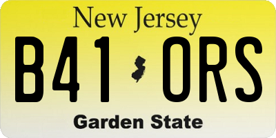 NJ license plate B41ORS