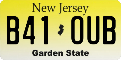 NJ license plate B41OUB