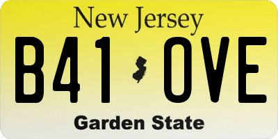 NJ license plate B41OVE