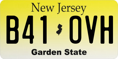 NJ license plate B41OVH