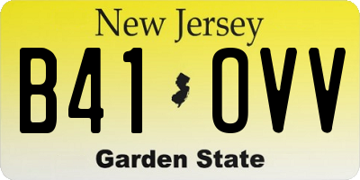 NJ license plate B41OVV
