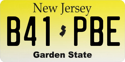 NJ license plate B41PBE