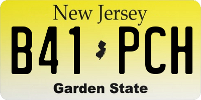 NJ license plate B41PCH