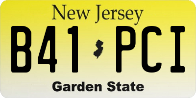 NJ license plate B41PCI