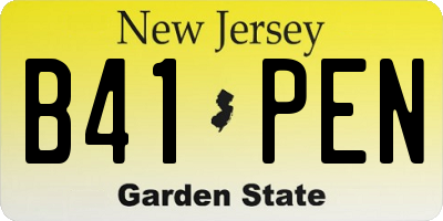 NJ license plate B41PEN