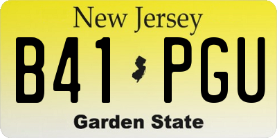 NJ license plate B41PGU