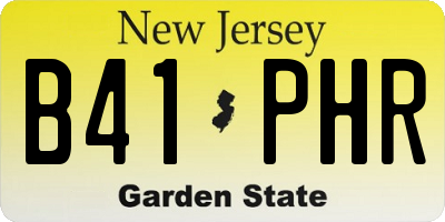 NJ license plate B41PHR