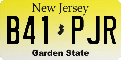 NJ license plate B41PJR