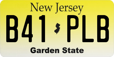 NJ license plate B41PLB