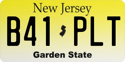NJ license plate B41PLT