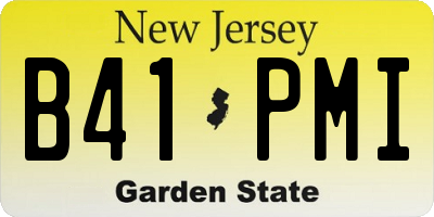 NJ license plate B41PMI