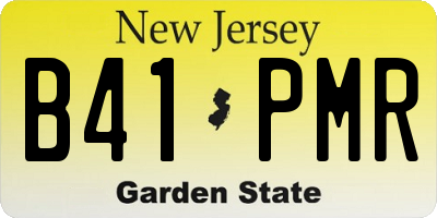 NJ license plate B41PMR