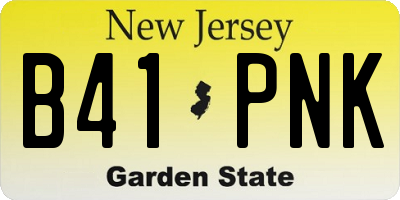 NJ license plate B41PNK