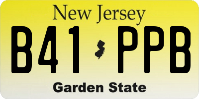 NJ license plate B41PPB
