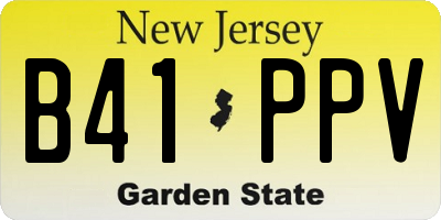 NJ license plate B41PPV
