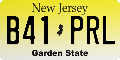 NJ license plate B41PRL