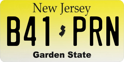 NJ license plate B41PRN