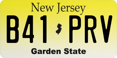 NJ license plate B41PRV